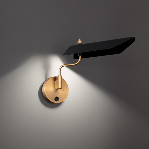 Loyd LED Swing Arm in Black/Aged Brass (34|BL-69317-BK/AB)