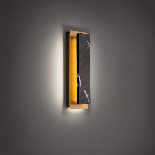 Zurich LED Wall Sconce in Black & Aged Brass (281|WS-48318-BK/AB)