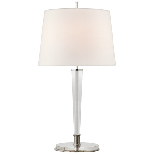 Lyra Two Light Table Lamp in Polished Nickel and Crystal (268|TOB 3942PN-L)