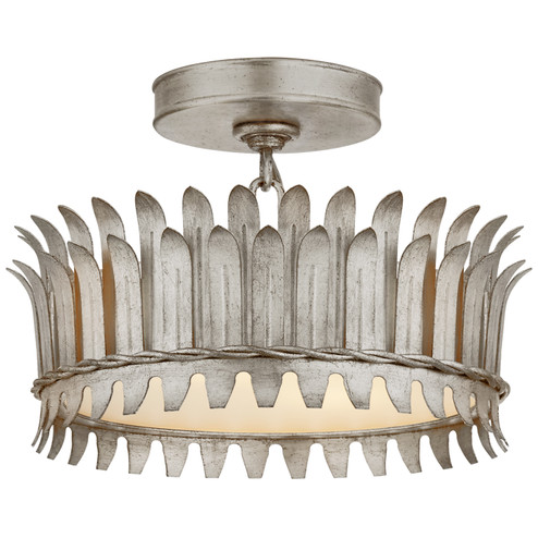 Leslie LED Semi-Flush Mount in Burnished Silver Leaf (268|SK 4205BSL)