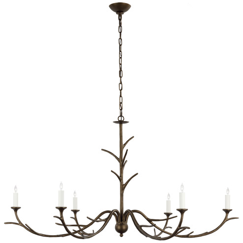 Iberia Six Light Chandelier in Antique Bronze Leaf (268|JN 5076ABL)