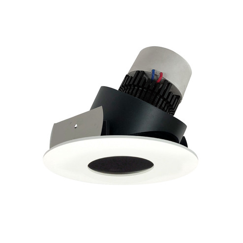 LED Pearl Adjustable Trim in Black Pinhole / Matte Powder White Flange (167|NPR-4RPHA30XBMPW)