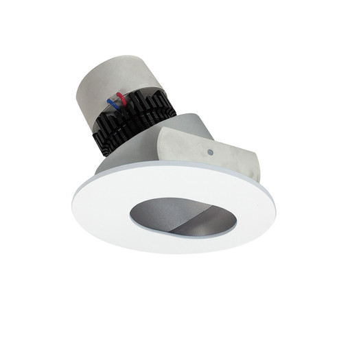 LED Pearl Adjustable Trim in Haze Slot Aperture / Matte Powder White Flange (167|NPR-4RSL40XHZMPW)