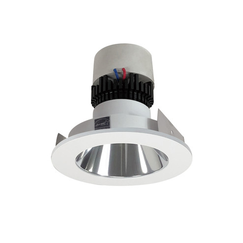 LED Pearl Recessed in Specular Clear Reflector / Matte Powder White Flange (167|NPR-4RNDC40XCMPW)