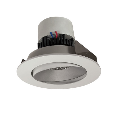 LED Pearl Adjustable Trim in Haze Reflector / Matte Powder White Flange (167|NPR-4RC40XHZMPW)