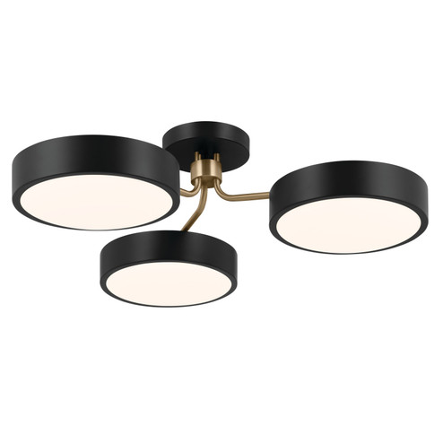 Sago LED Semi Flush Mount in Black (12|52604BKCPZ)