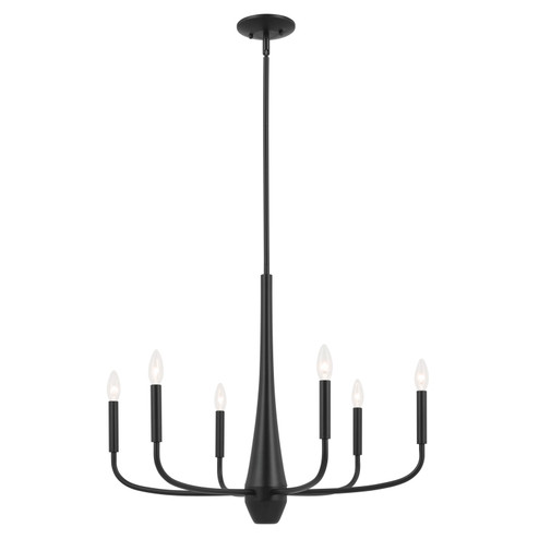 Deela Six Light Chandelier in Black (12|52525BK)