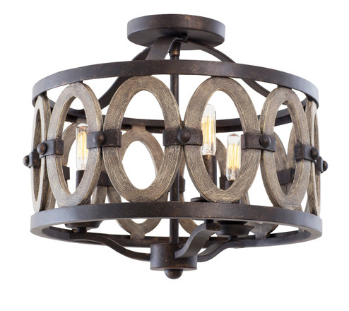 Belmont Three Light Flush Mount in Florence Gold (33|500241FG)