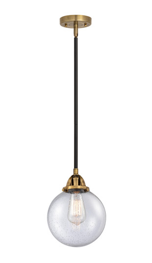 Nouveau 2 LED Mini Pendant in Black Antique Brass (405|288-1S-BAB-G204-8-LED)