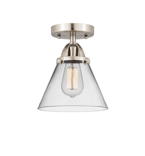 Nouveau 2 One Light Semi-Flush Mount in Brushed Satin Nickel (405|288-1C-SN-G42)