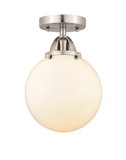 Nouveau 2 One Light Semi-Flush Mount in Brushed Satin Nickel (405|288-1C-SN-G201-8)