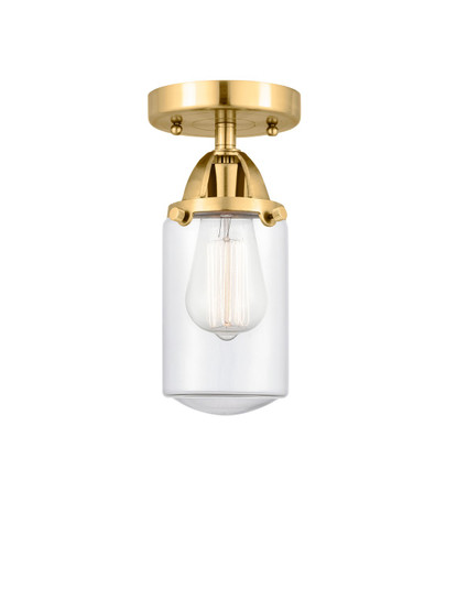 Nouveau 2 One Light Semi-Flush Mount in Satin Gold (405|288-1C-SG-G312)