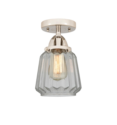 Nouveau 2 One Light Semi-Flush Mount in Polished Nickel (405|288-1C-PN-G142)