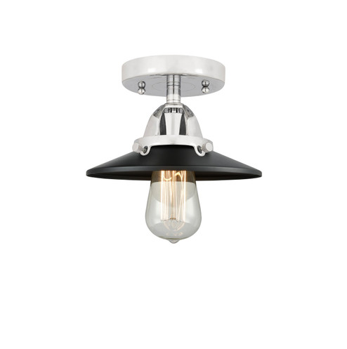 Nouveau 2 One Light Semi-Flush Mount in Polished Chrome (405|288-1C-PC-M6-BK)