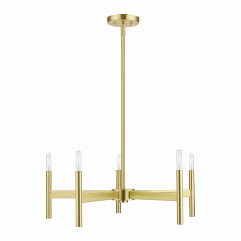 Copenhagen Five Light Chandelier in Satin Brass (107|51175-12)