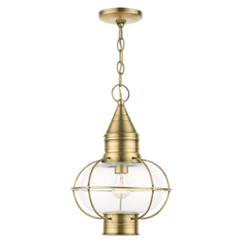 Newburyport One Light Outdoor Pendant in Antique Brass (107|26906-01)