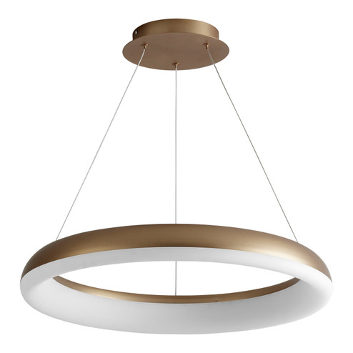 Roswell LED Pendant in Aged Brass (440|3-63-40)