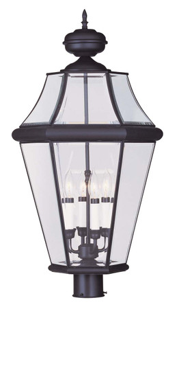 Georgetown Four Light Outdoor Post Lantern in Bronze (107|2368-07)