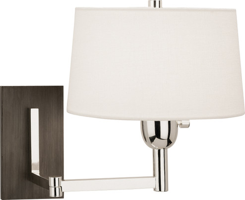 Wonton One Light Wall Swinger in Silver w/Weathered Ebony Wood (165|S4237)