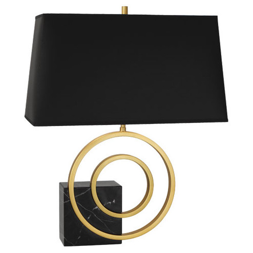 Jonathan Adler Saturn Two Light Table Lamp in Antique Brass w/ Black Marble (165|R911B)