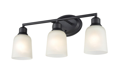 Amberle Three Light Vanity in Matte Black (59|2803-MB)