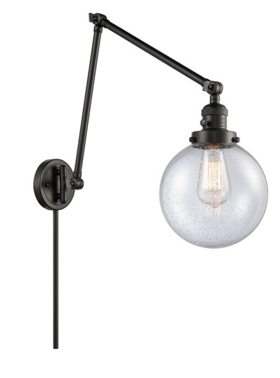 Franklin Restoration LED Swing Arm Lamp in Matte Black (405|238-BK-G204-8-LED)