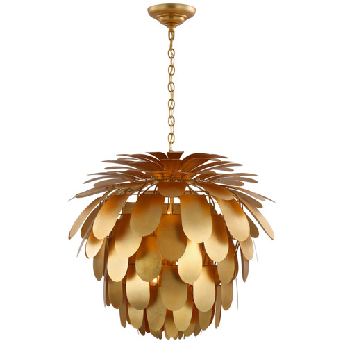 Cynara Six Light Chandelier in Gild (268|CHC 5158G)