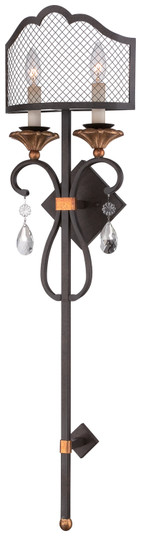 Cortona Two Light Wall Torchiere in French Bronze w/Gold Leaf Highlights (29|N7102-258B)