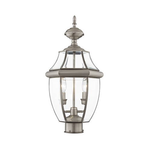 Monterey Two Light Outdoor Post Lantern in Brushed Nickel (107|2254-91)