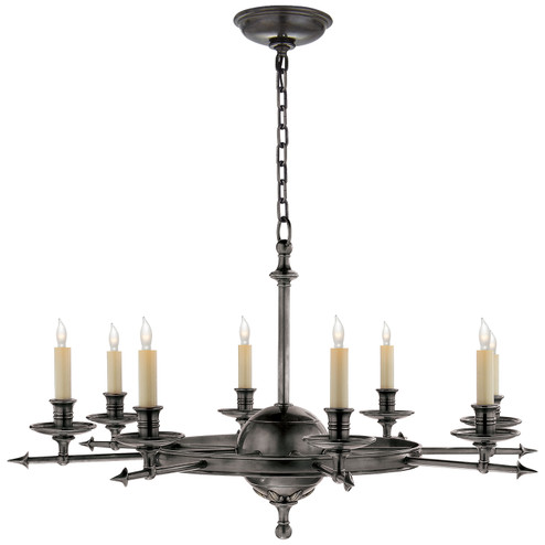 Leaf And Arrow Eight Light Chandelier in Bronze (268|CHC 1447BZ)