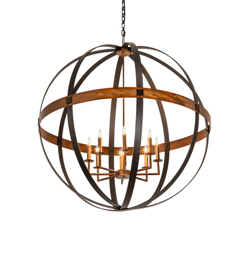 Atlas Eight Light Pendant in Copper (57|256625)