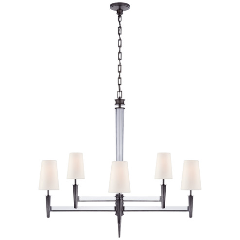 Lyra Eight Light Chandelier in Bronze and Crystal (268|TOB 5943BZ-L)