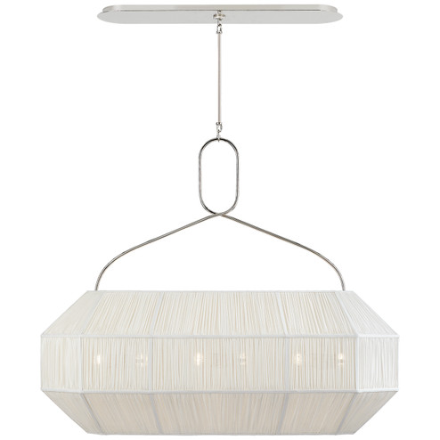 Forza Six Light Linear Chandelier in Polished Nickel (268|KW 5317PN-L)