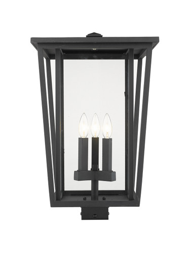 Seoul Three Light Outdoor Post Mount in Black (224|571PHXLS-BK)