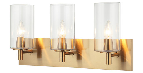 Candela Three Light Wall Sconce in Aged Gold Brass (423|S04903AGCL)