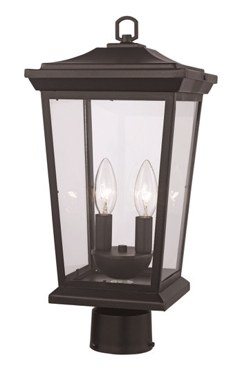 Two Light Postmount Lantern in Black (110|50777 BK)