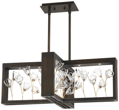 Maison Des Fleurs LED Chandelier in Regal Bronze With Empire Gold Leaf (29|N7965-730-L)