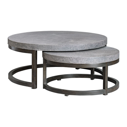 Aiyara Nesting Tables, Set/2 in Rubbed Black Coffee (52|25882)
