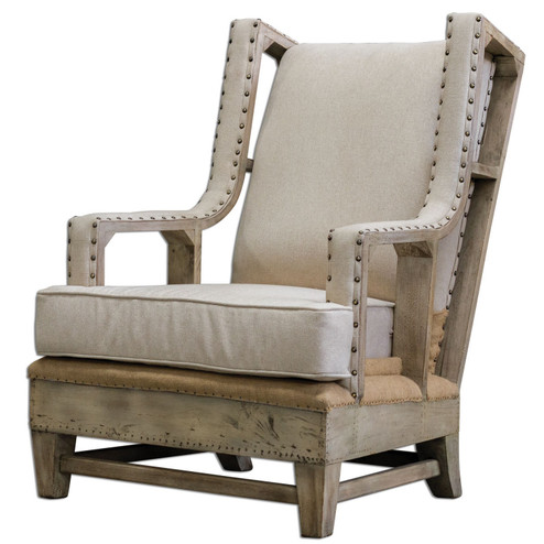Schafer Arm Chair in Aged White (52|23615)