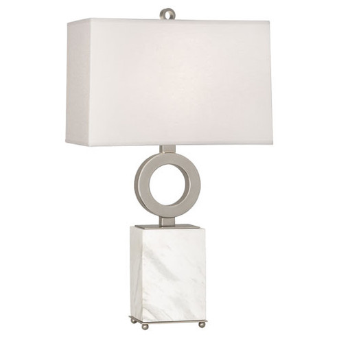 Oculus One Light Table Lamp in Antique Silver w/ White Marble (165|S405)