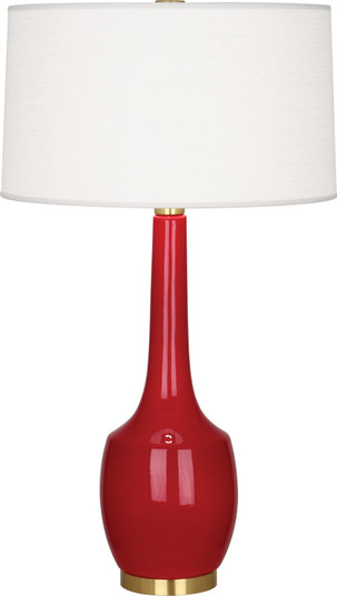 Delilah One Light Table Lamp in Ruby Red Glazed Ceramic (165|RR701)