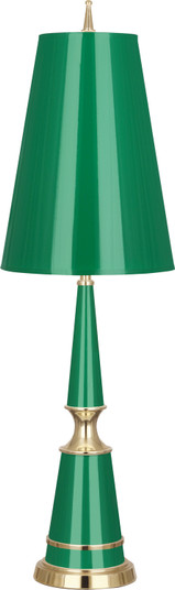Jonathan Adler Versailles One Light Table Lamp in Emerald Lacquered Paint w/Modern Brass (165|G901)