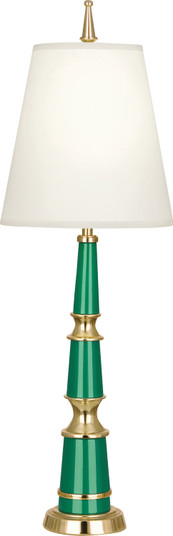 Jonathan Adler Versailles One Light Accent Lamp in Emerald Lacquered Paint w/Modern Brass (165|G900X)