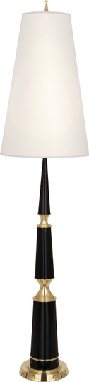Jonathan Adler Versailles One Light Floor Lamp in Black Lacquered Paint w/Modern Brass (165|B902X)