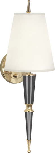 Jonathan Adler Versailles One Light Wall Sconce in Ash Lacquered Paint w/Modern Brass (165|A903X)