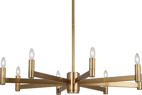 Delany Nine Light Chandelier in Antique Brass (165|4500) Delany Nine Light Chandelier in Antique Brass (165|4500)