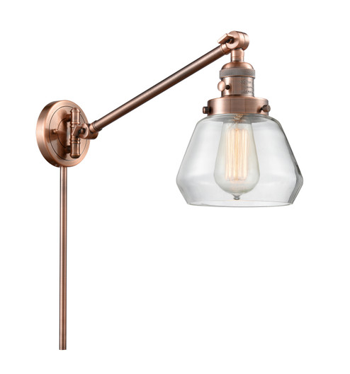 Franklin Restoration LED Swing Arm Lamp in Antique Copper (405|237-AC-G172-LED)