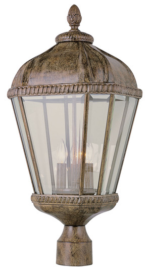 Covington Three Light Postmount Lantern in Burnished Rust (110|5153 BRT)