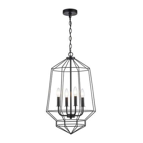 Journey Four Light Chandelier in Black (110|11484 BK)