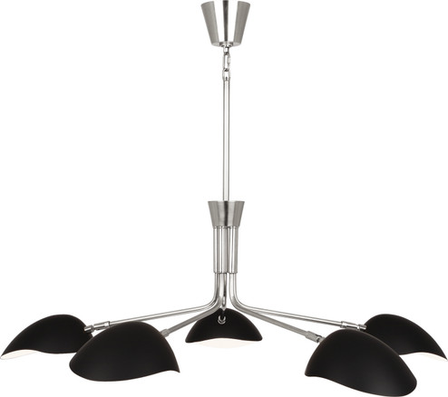 Rico Espinet Racer Five Light Chandelier in Polished Nickel (165|S1522)